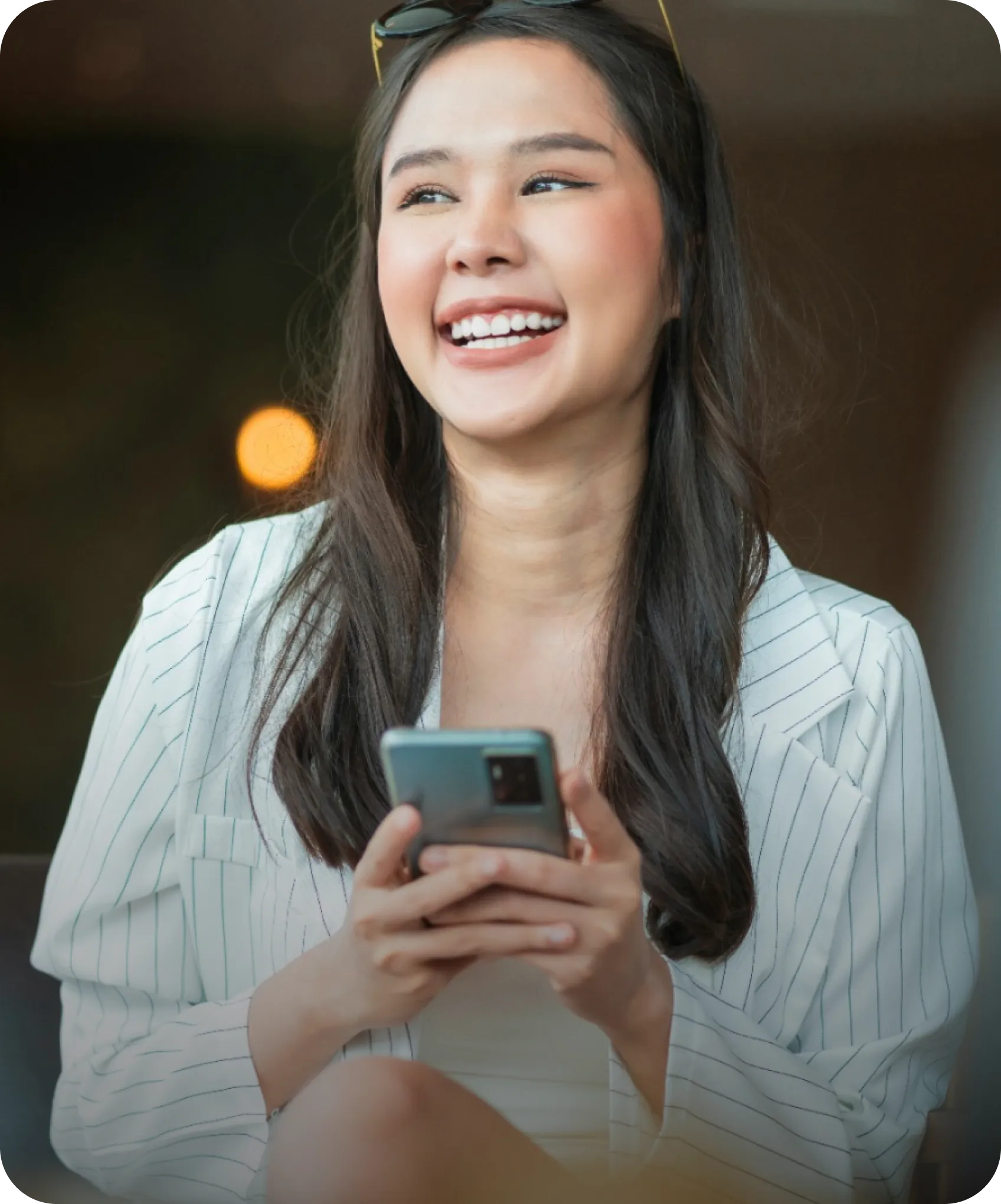 A customer engaging with a brand by phone